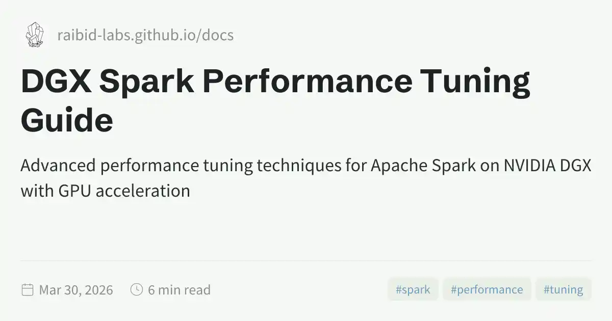 DGX Spark Performance Tuning Guide
