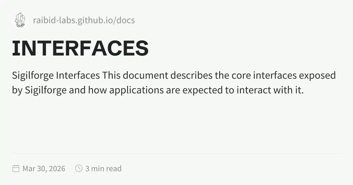 INTERFACES
